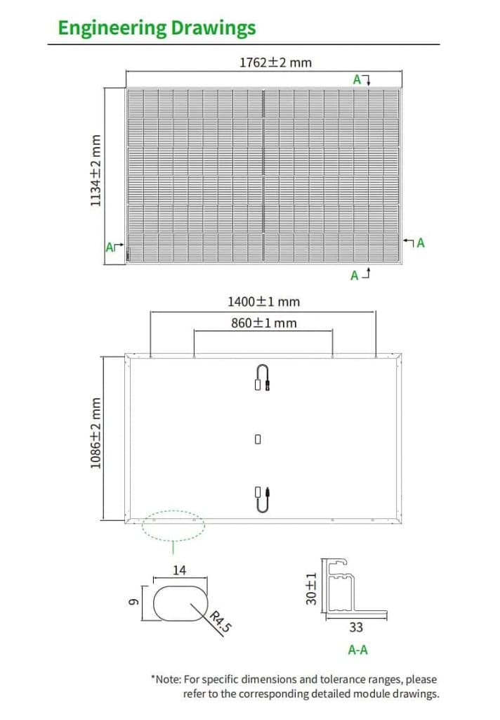 JKM430-455N-54HL4R-B Engineering Drawings