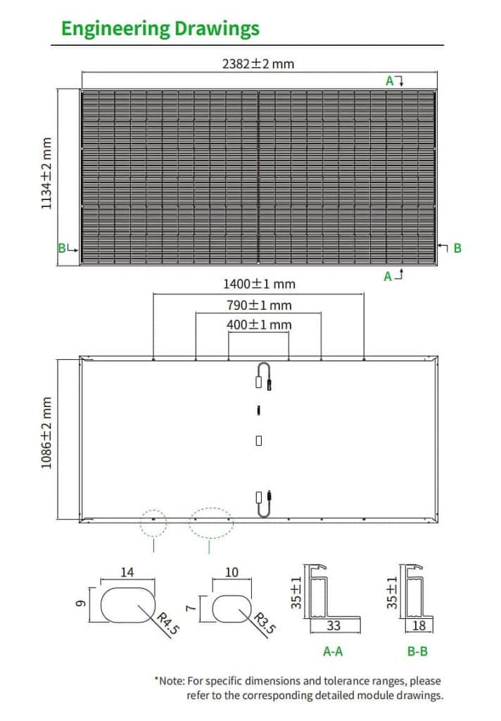 Jinko JKM 66HL4M-(V) Engineering Drawings
